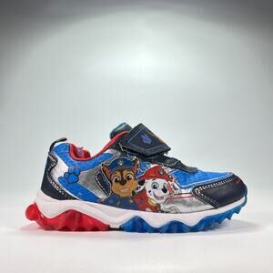 Nickelodeon Paw Patrol Light Up Blue Hook & Loop Strap Sneakers Kids Size 12
